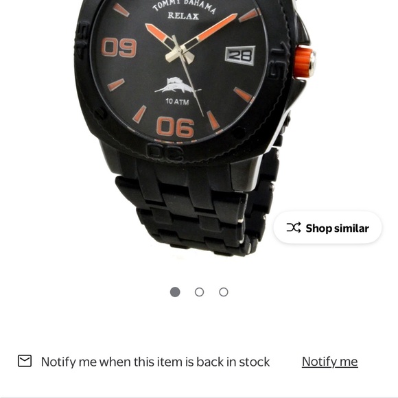 Tommy Bahama Black and Orange Men's Timepiece - Picture 7 of 7